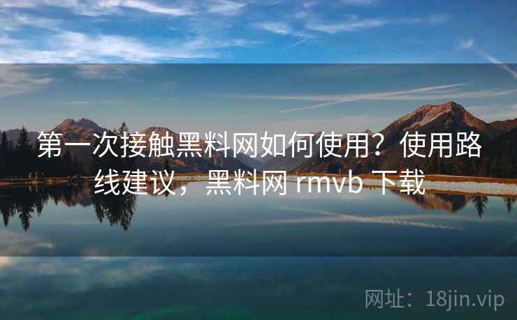 第一次接触黑料网如何使用？使用路线建议，黑料网 rmvb 下载