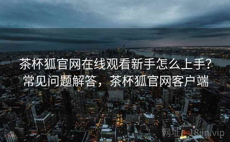 茶杯狐官网在线观看新手怎么上手？常见问题解答，茶杯狐官网客户端