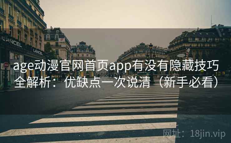 age动漫官网首页app有没有隐藏技巧全解析：优缺点一次说清（新手必看）