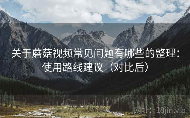 关于蘑菇视频常见问题有哪些的整理：使用路线建议（对比后）