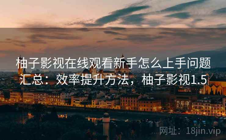 柚子影视在线观看新手怎么上手问题汇总：效率提升方法，柚子影视1.5