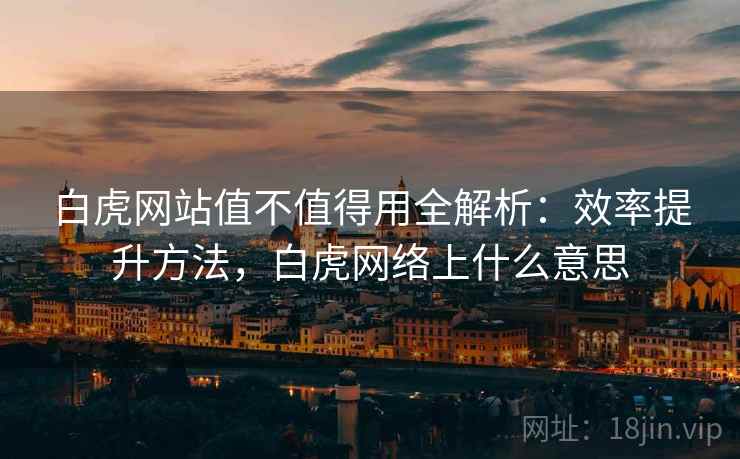 白虎网站值不值得用全解析：效率提升方法，白虎网络上什么意思