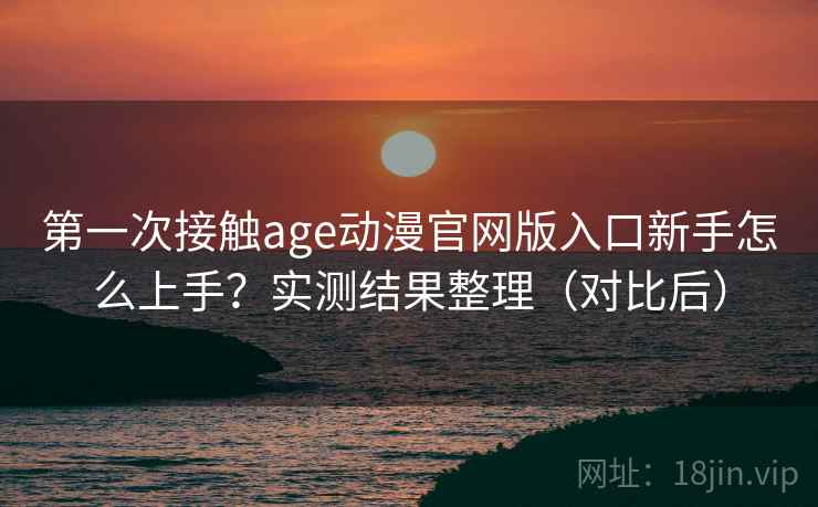 第一次接触age动漫官网版入口新手怎么上手？实测结果整理（对比后）