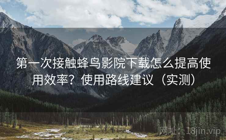 第一次接触蜂鸟影院下载怎么提高使用效率？使用路线建议（实测）